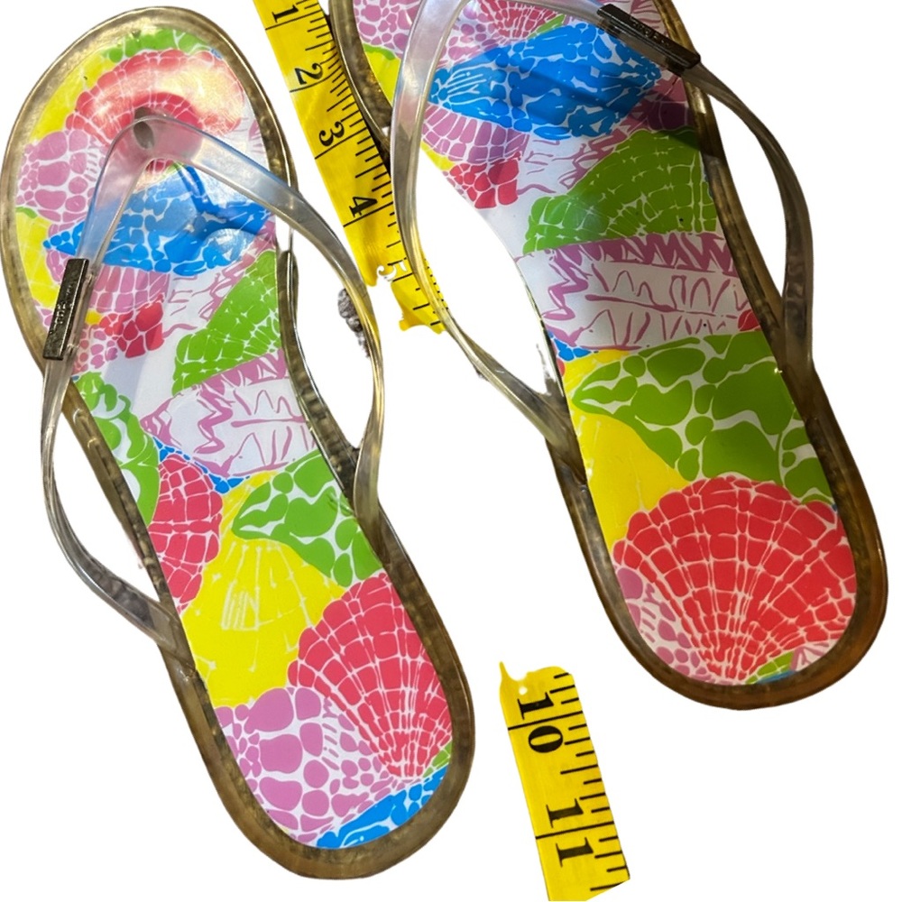 Lilly Pulitzer Sandals Flip Flop Floral Size 10 - Picture 5 of 7